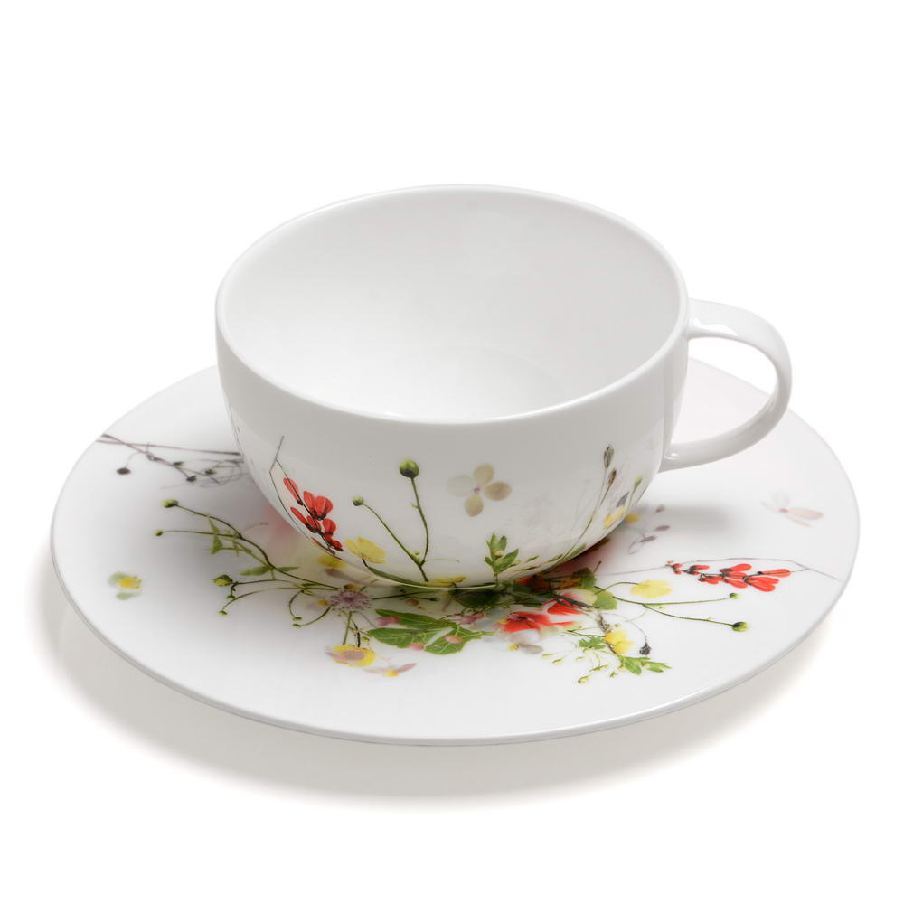 FLEURS SAUVAGES - TAZA TE C/PLATO 14676/77, ROSENTHAL