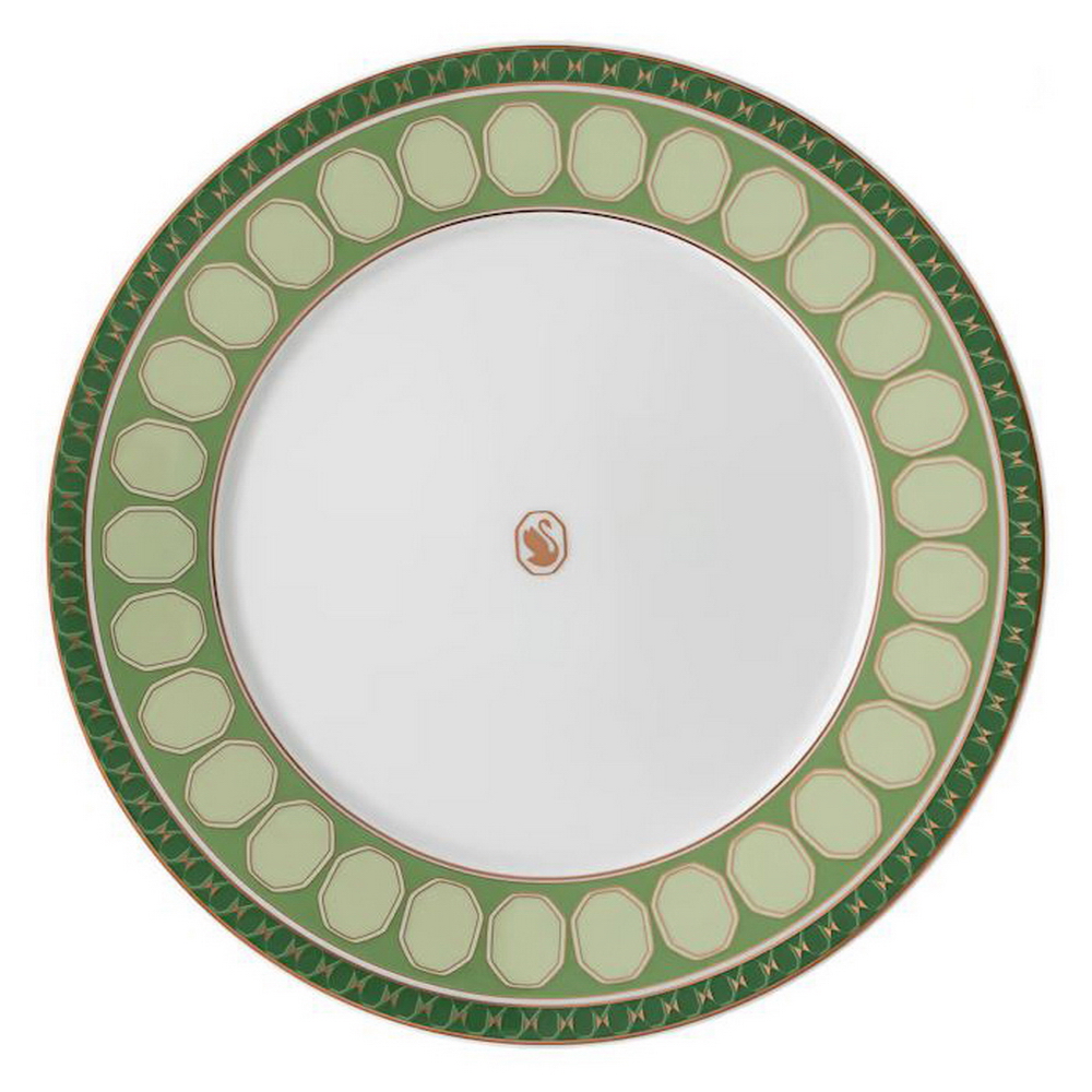 SWAROVSKI - PLATO HONDO 24CM GREEN, 10324,ROSENTHAL