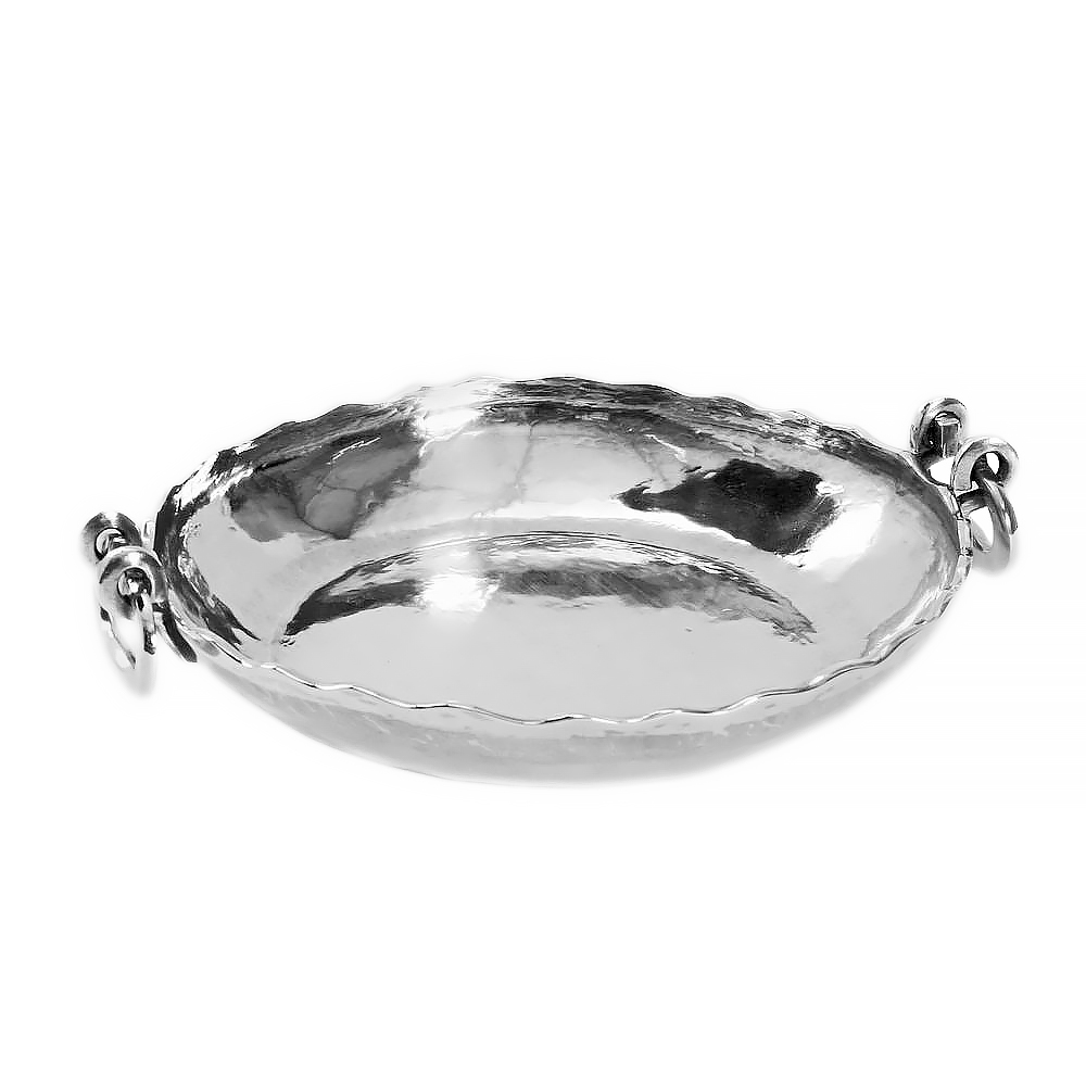 CENTROS Y BOWLS - CENTRO RED 25CM. C/ASA, 520GR PLATA RM