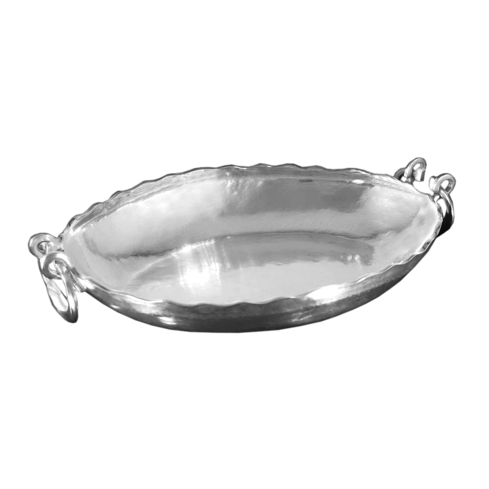 CENTROS Y BOWLS - CENTRO OVAL 30*20 C/A, 646GR  PLATA