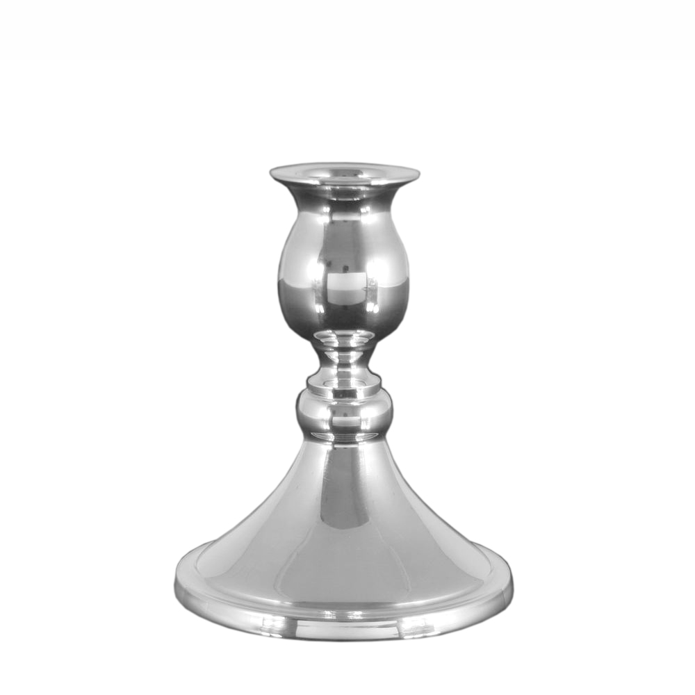 CANDELERO, CANDELABROS - CANDELERO BAJO 254GR PLATA