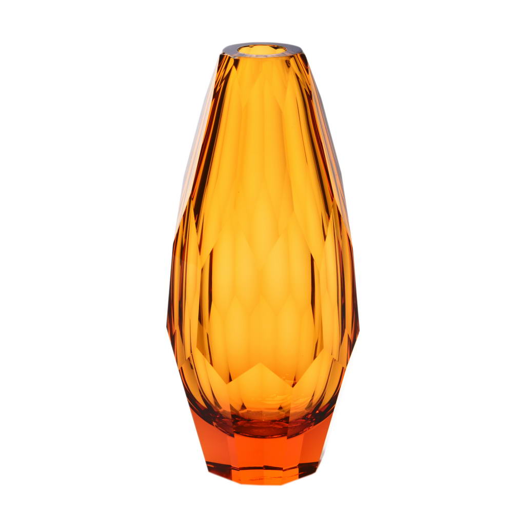 FLOREROS - CUBISM FLORERO TOPACIO 30CM  03153, MOSER