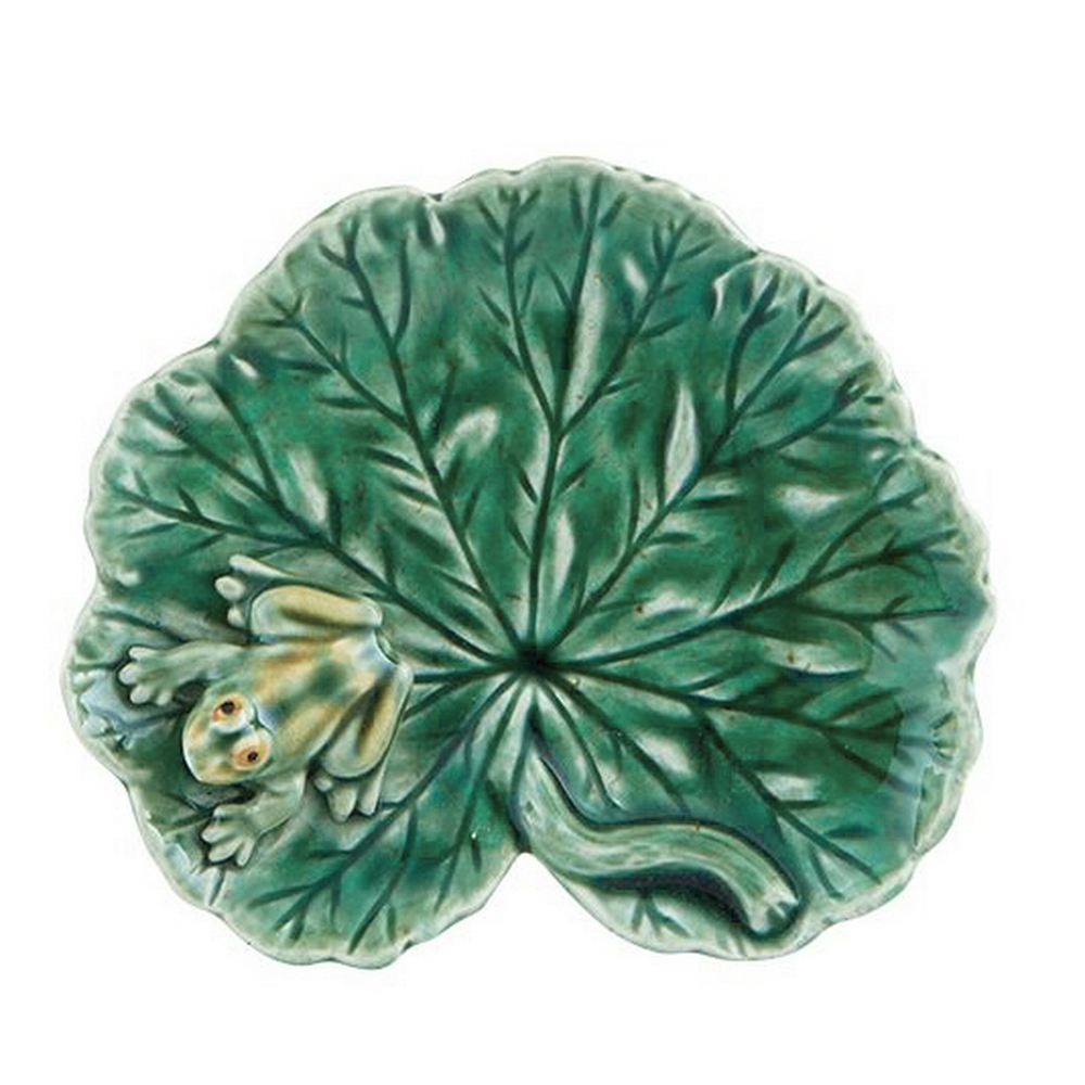 BORDALLO PINHEIRO - HOJA GERANIO C/RANA 13CM, 65024048,VISTA ALEGRE