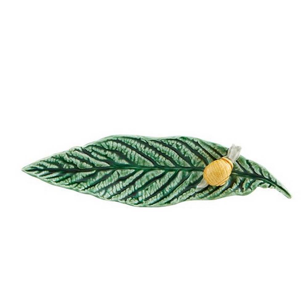 BORDALLO PINHEIRO - HOJA NESPERAS C/CARACOL 25CM, 65024082,VISTA ALEGRE
