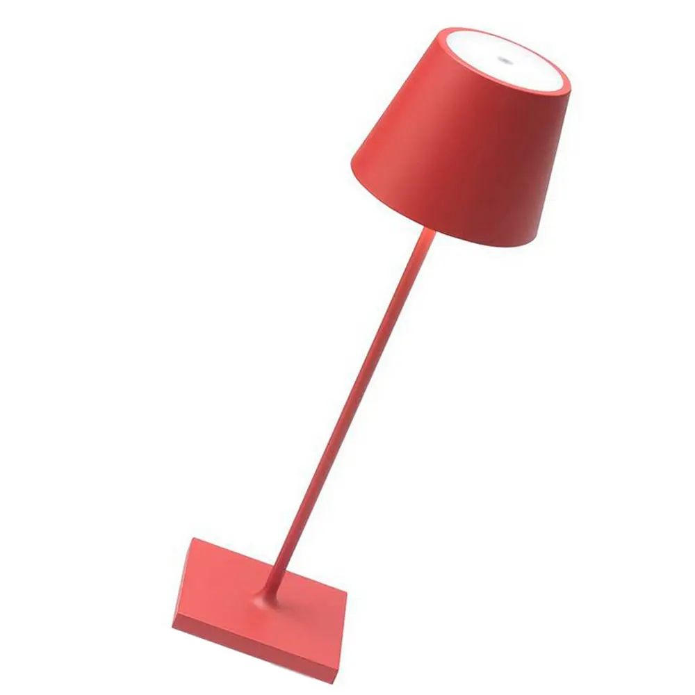 POLDINA - LAMPARA DE MESA ROJO, LD0340F3, ZAFFERANO