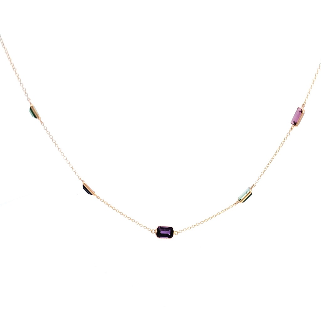 COLLAR A,MULTICOLOR STONE OVAL,KMC6959,PRENZO
