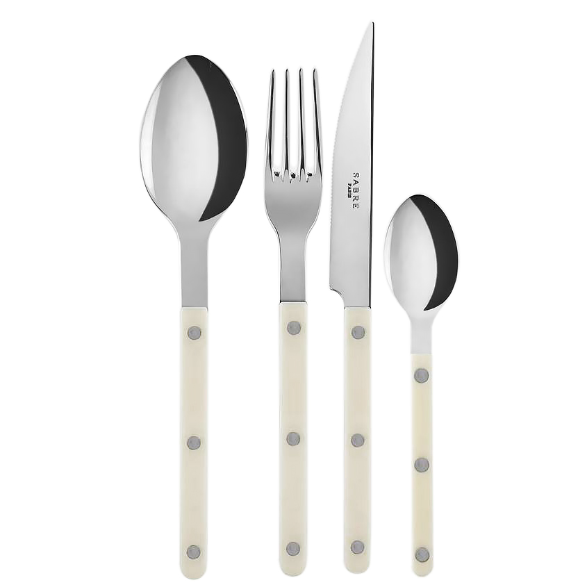 BISTROT SOLID, CUBIERTOS SET X 24 IVORY, SABRE
