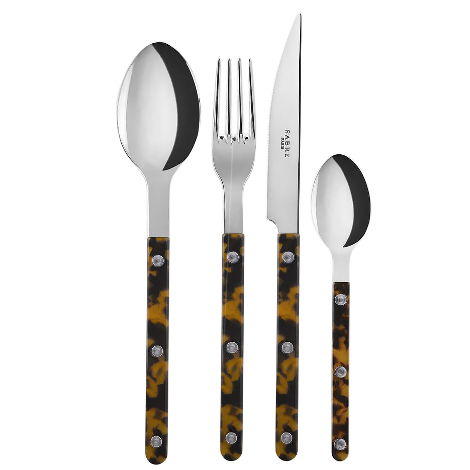 BISTROT FAUX TORTOISE CUBIERTOS SETX 24 PZS, SABRE
