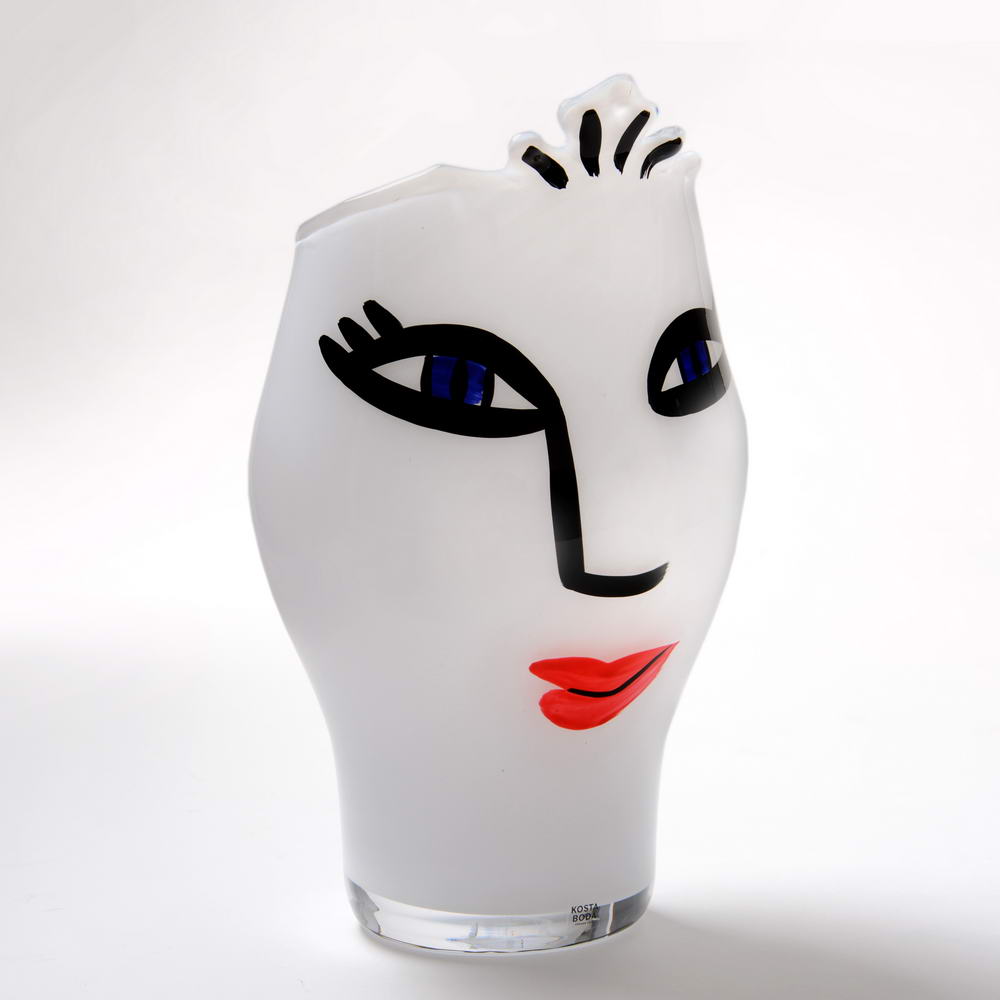 OPEN MINDS FLORERO BLANCO 36 CM  7040622, KOSTA BODA