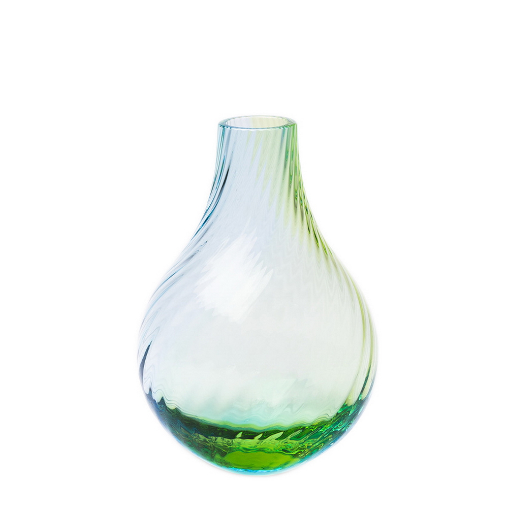 IRIS AZUL VERDE JARRON 17CM,7600055,ORREFORS