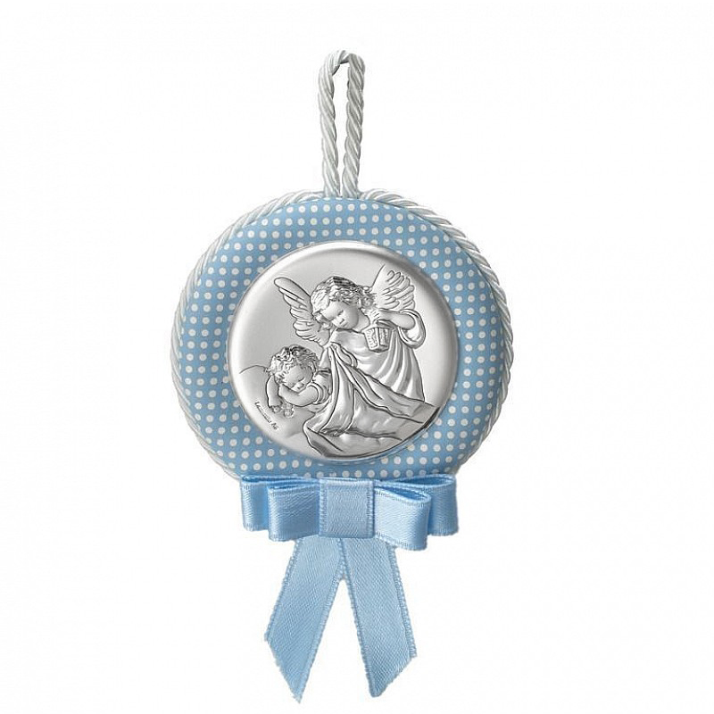 MEDALLA CUNA ANGEL BEBE GREY 10491 2C 11CM , VALENTI