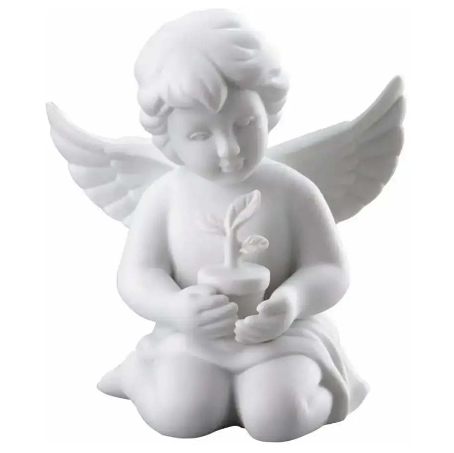 ANGEL C/PLANTA BLANCO MATE 10CM,90538,ROSENTHAL