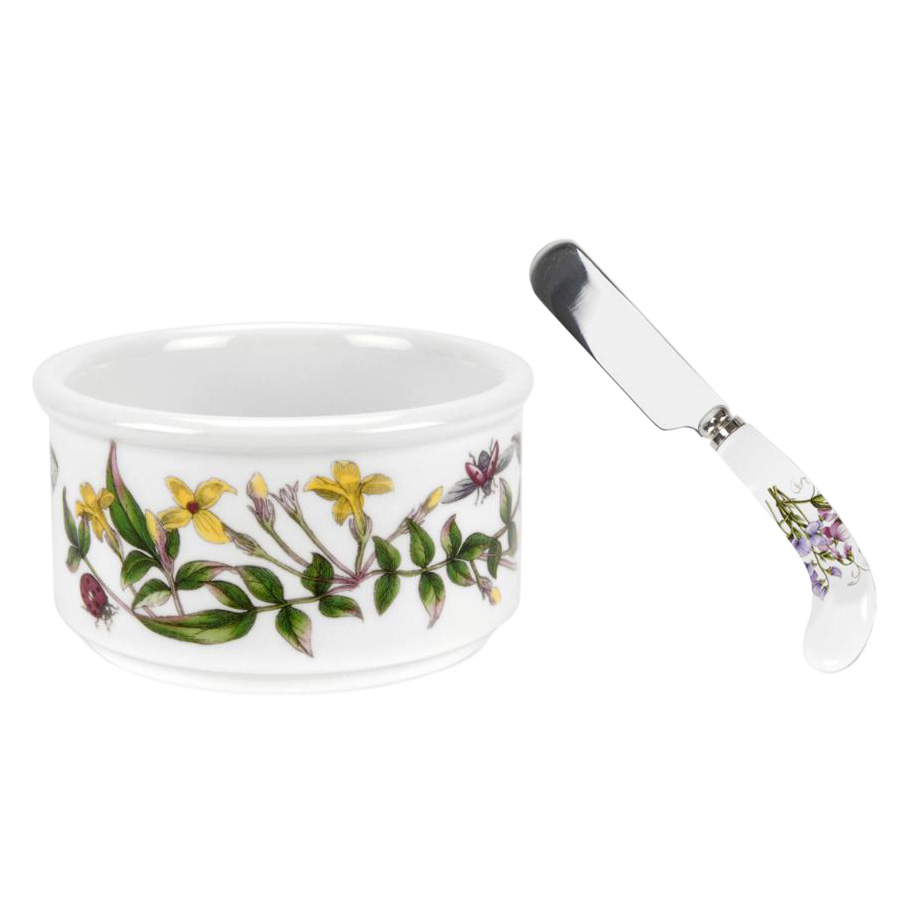 BOTANIC GARDEN - RAMEKIN & SPREADER SET , 526587/77260, PORTMEIRION