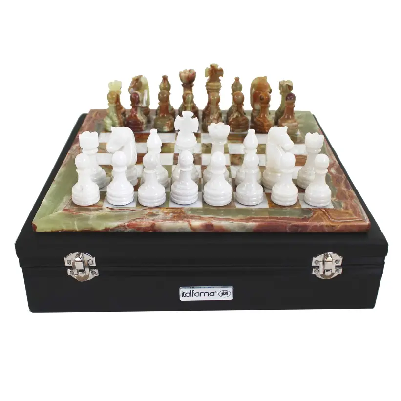 AJEDREZ PIEDRA VERDE Y BLANCO 41 X 41, 1018, ITALFAMA