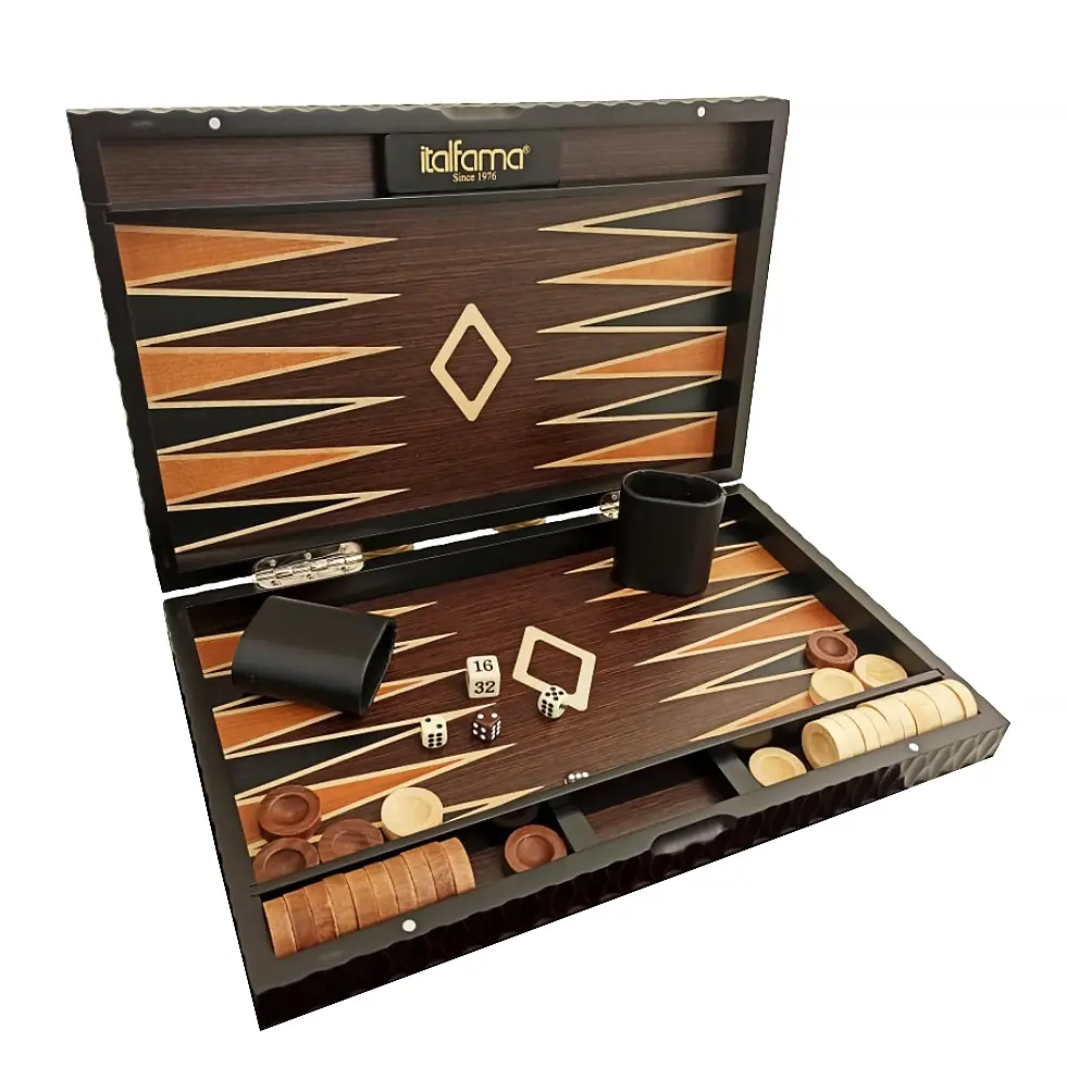 BACKGAMMON MADERA OSCURA/ CLARA 47 X 38,G447,ITALFAMA