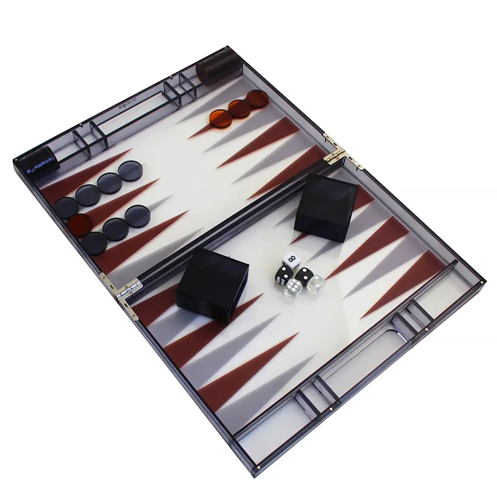 BACKGAMMON ACRILICO  GRIS 46 X 33,PL5BG,ITALFAMA