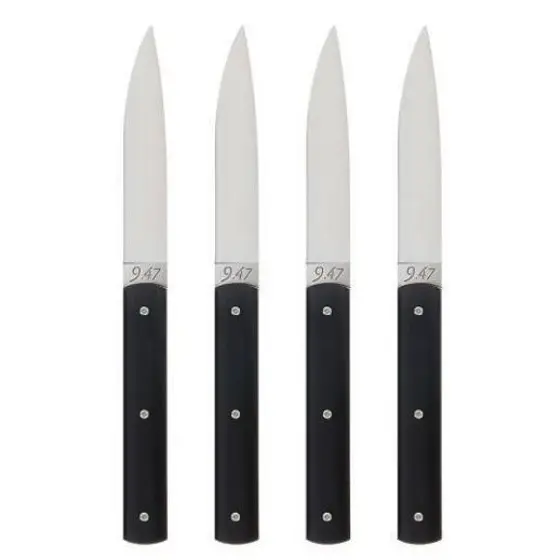 SET X 4 CUCHILLOS DE MESA NEGRO,T947C4NO ,PERCEVAL