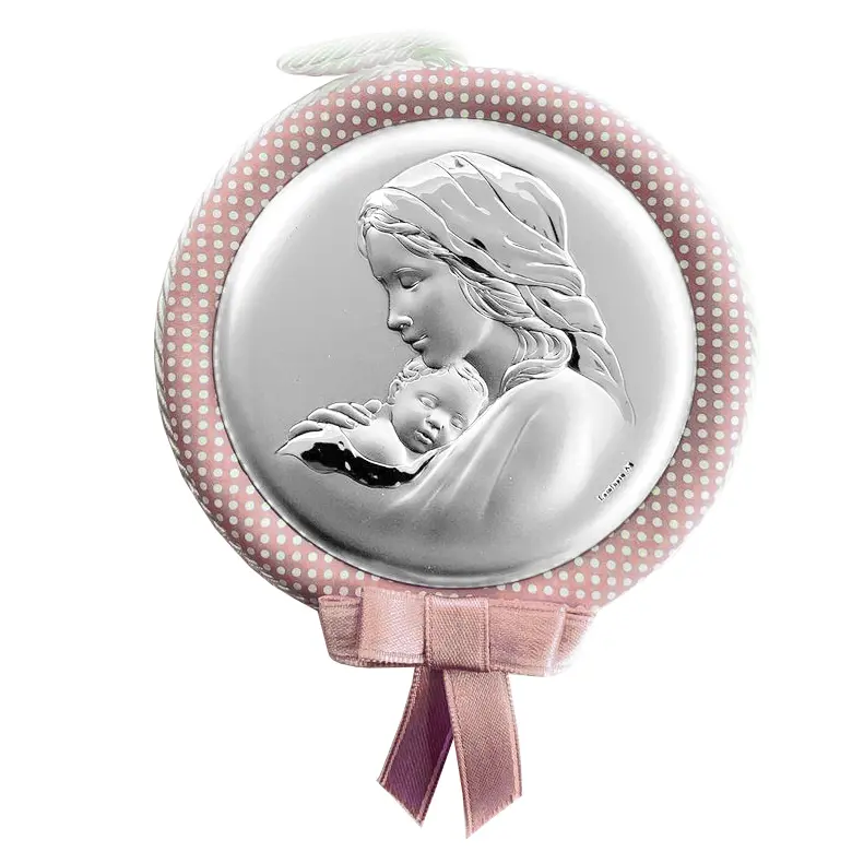 MEDALLA CUNA ANGEL BEBE ROSA  10490 2RA ,VALENTI