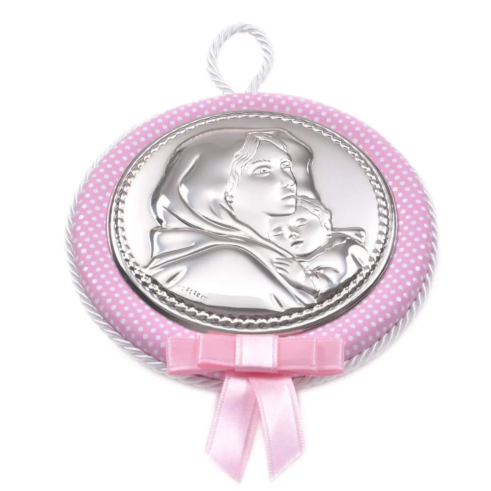 MEDALLA CUNA ANGEL BEBE ROSA  10492 2RA ,VALENTI