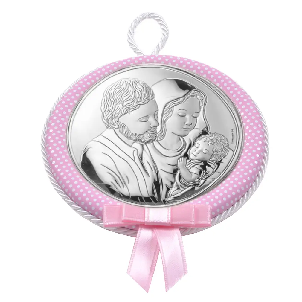 MEDALLA CUNA ANGEL BEBE ROSA  10497 2RA ,VALENTI