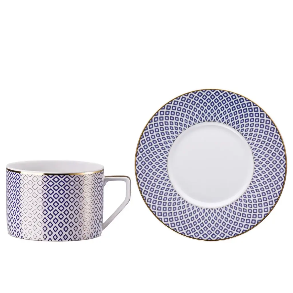 FRANCIS CARREAU - AZUL TAZA TE C/PL 14642/14641, ROSENTHAL
