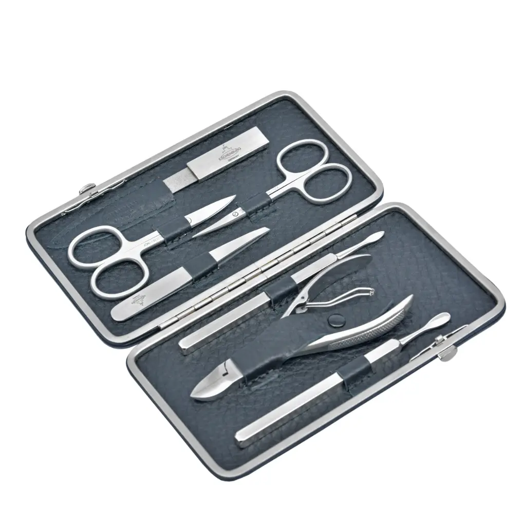 SET MANICURE CUERO CIERVO NEGRO,6263032VS,HAMMANN