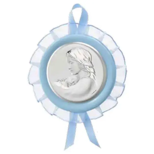 MEDALLA CUNA VIRGEN C/ NIÑO CELESTE 10570 2C ,VALENTI