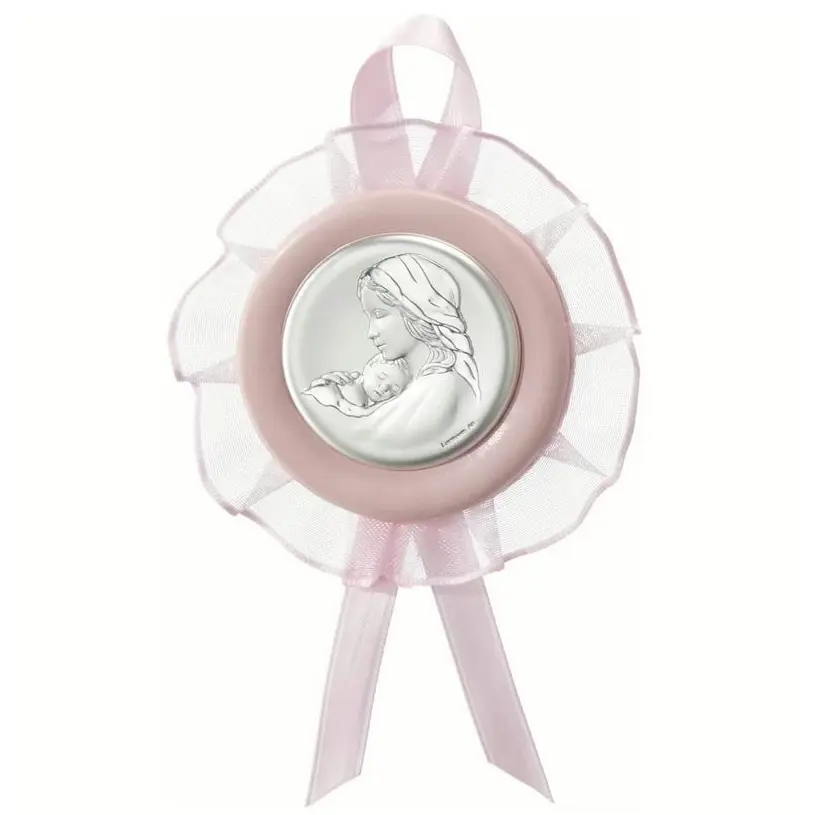 MEDALLA CUNA VIRGEN C/ NIÑO ROSA 10570 2RA ,VALENTI