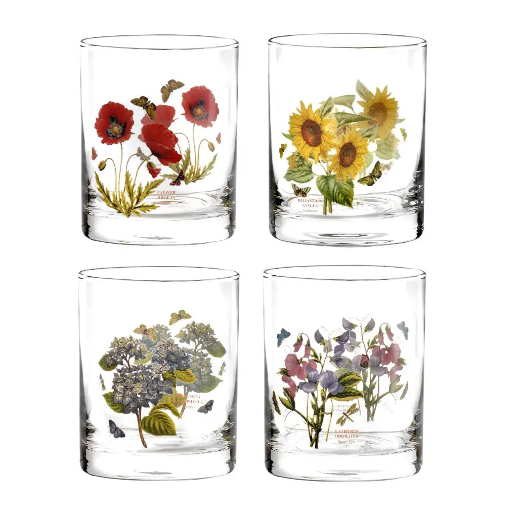 BOTANIC GARDEN - SET VASOS X4 DOUBLE OLD FASHION 16oz, 630888,PORTMEIRION