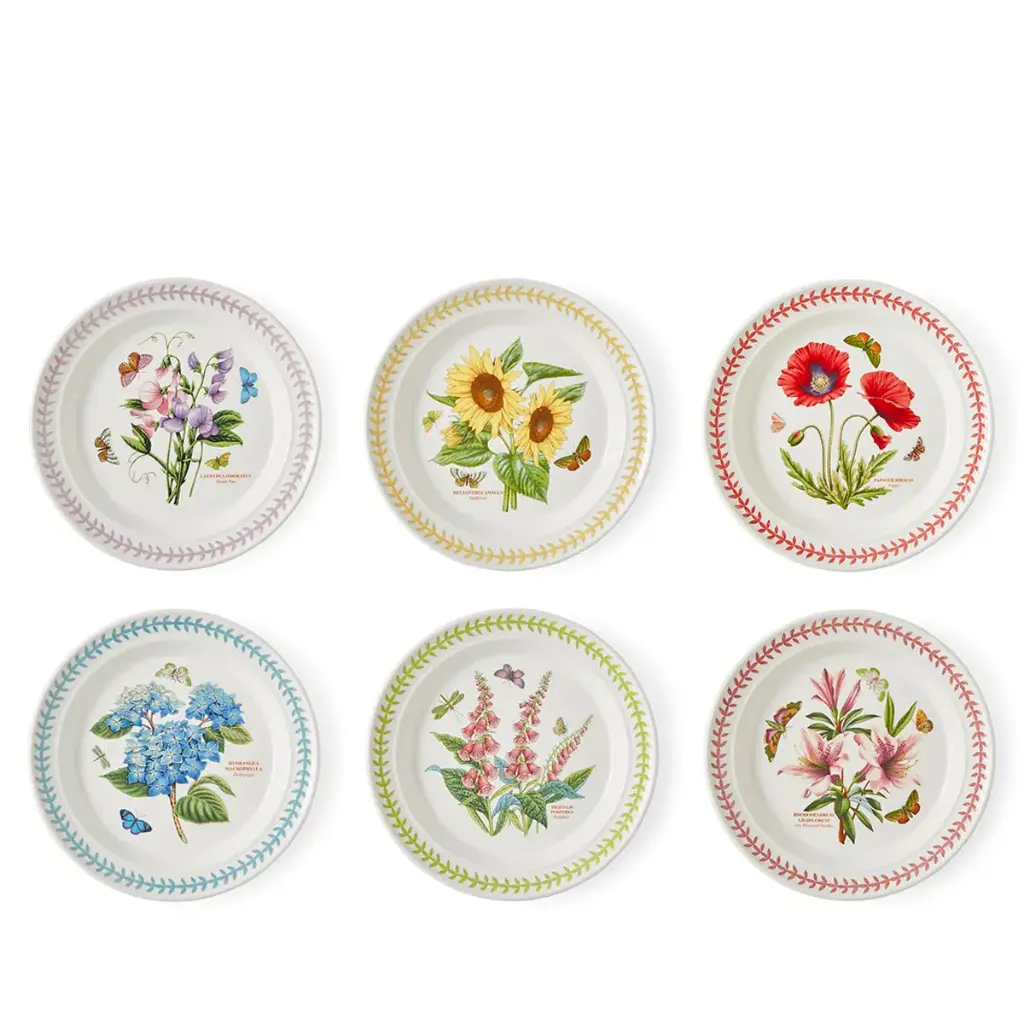 BOTANIC GARDEN - PLATO POSTRE MEADOW SET X6 22cm, BGM05072, PORTMEIRION