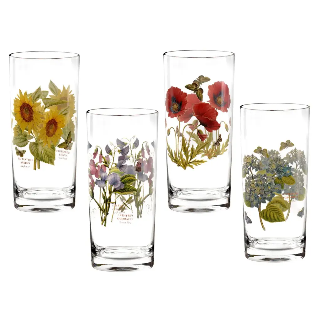 BOTANIC GARDEN - VASOS SET X4 HI-BALL GLASSES 15 Oz, 630895,PORTMEIRION 