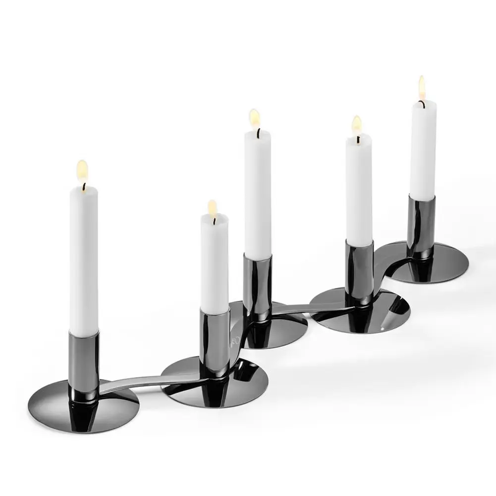 QUINTETT CANDELEROS X5 BLACK CHROME, 105041,PHILIPPI