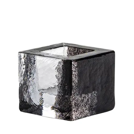 BRICK CANDELERO NEGRO 7.5 CM,7061030, KOSTA BODA