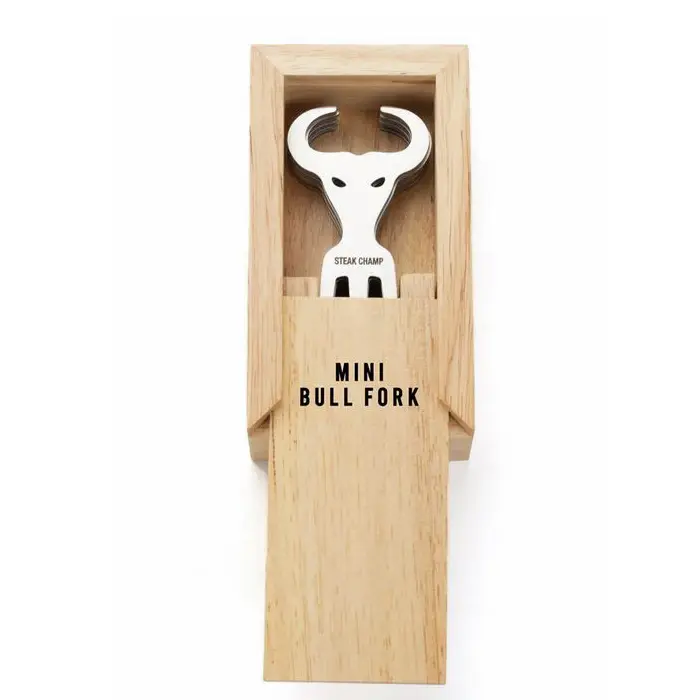 SET DE 10 MINI TENEDORES BULL ,10-5044 ,STEAK CHAMP