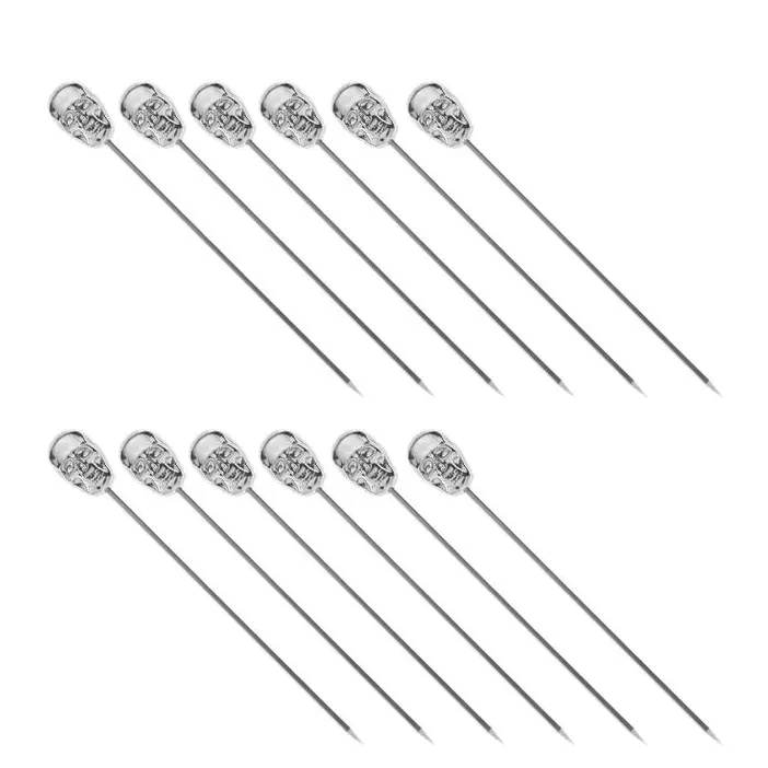 SKULL PALILLO COCTEL ACERO12 PZS, M37064, BARFLY