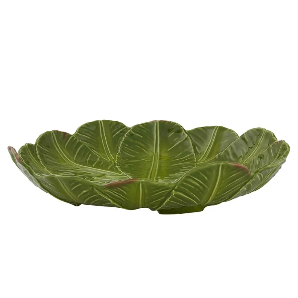 BORDALLO PINHEIRO - CENTRO DE MESA HOJAS VERDE 7.7CM , VISTA ALEGRE