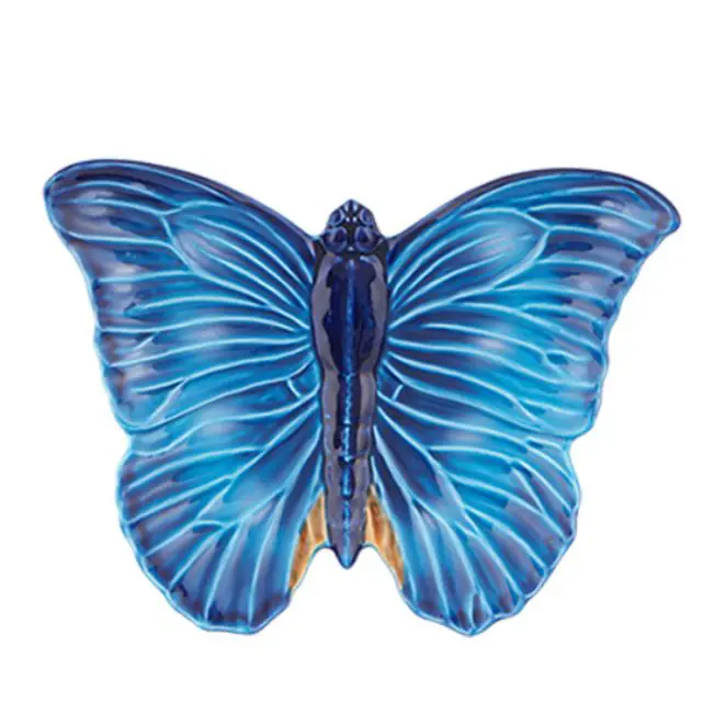 BORDALLO PINHEIRO - ADORNO MARIPOSA AZUL 8.9CM, 65027319, VISTA ALEGRE