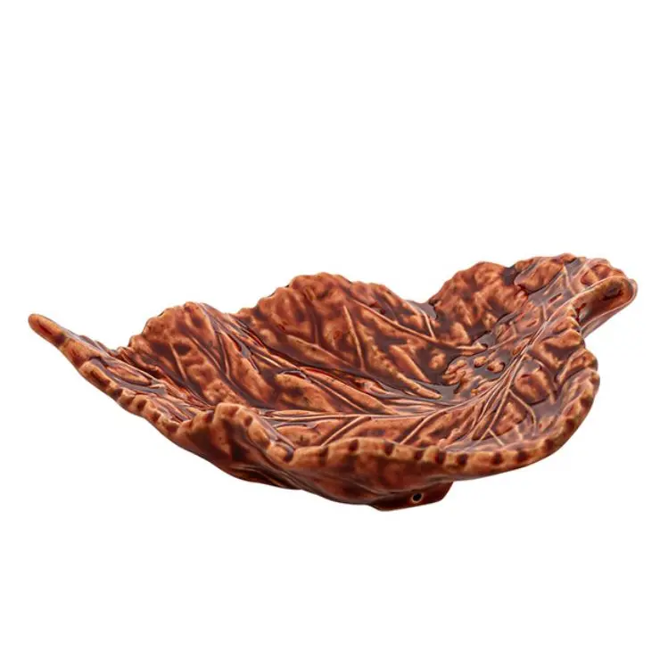 BORDALLO PINHEIRO- HOJA ABEDUL LARANJA 5.5CM, 65031560,VISTA ALEGRE