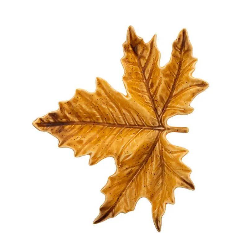 BORDALLO PINHEIRO - HOJA PEQUEÑA AMARELO 4.8CM, 65031563, VISTA ALEGRE