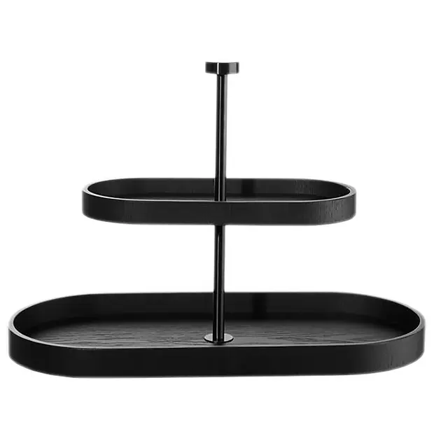 WOOD CABARET NEGRO OVAL 2 NIVELES, 53675970,ASA SELECTION