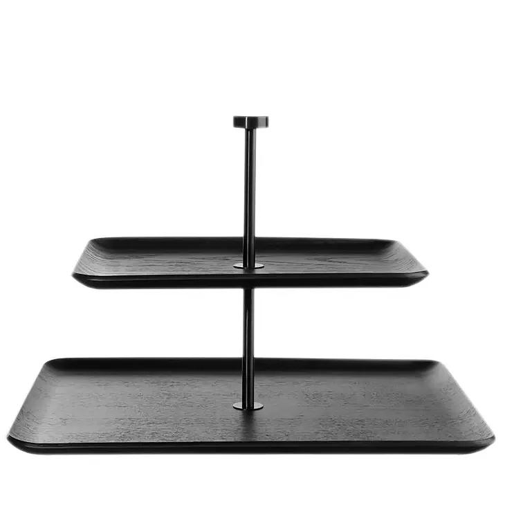 WOOD CABARET NEGRO RECTANGULAR 2 NIVELES, 53676970,ASA SELECTION