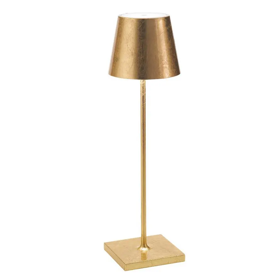POLDINA - LAMPARA DE MESA DORADO, LD0340BFO, ZAFFERANO