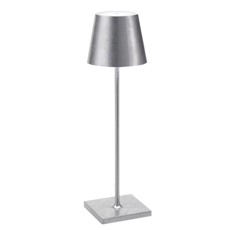 POLDINA - LAMPARA DE MESA PLATEADO,LD0340BFA, ZAFFERANO