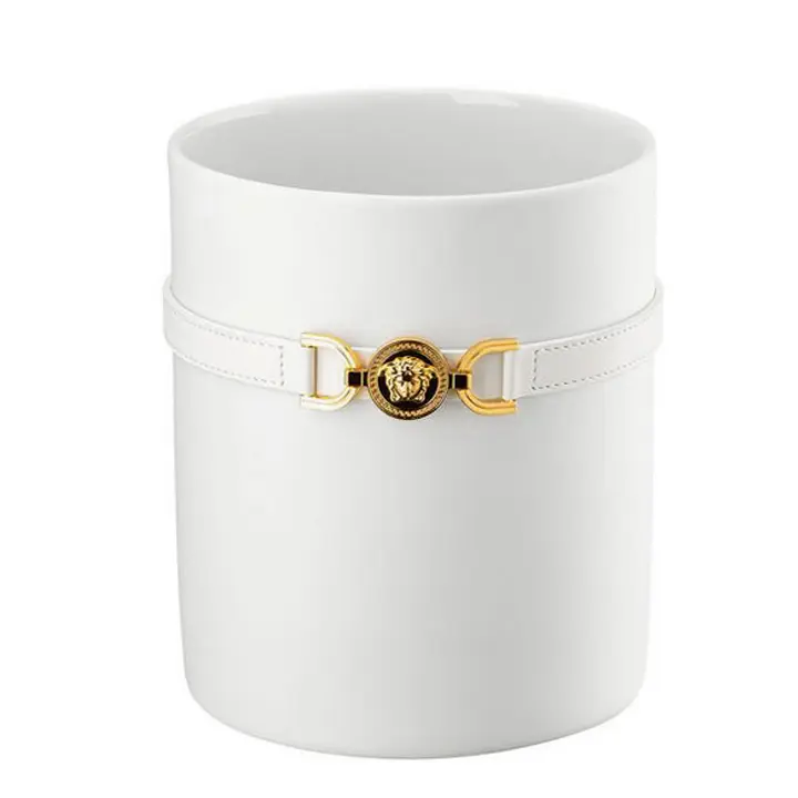 VERSACE MEDUSA FLORERO BLANCO 18CM 26018, ROSENTHAL
