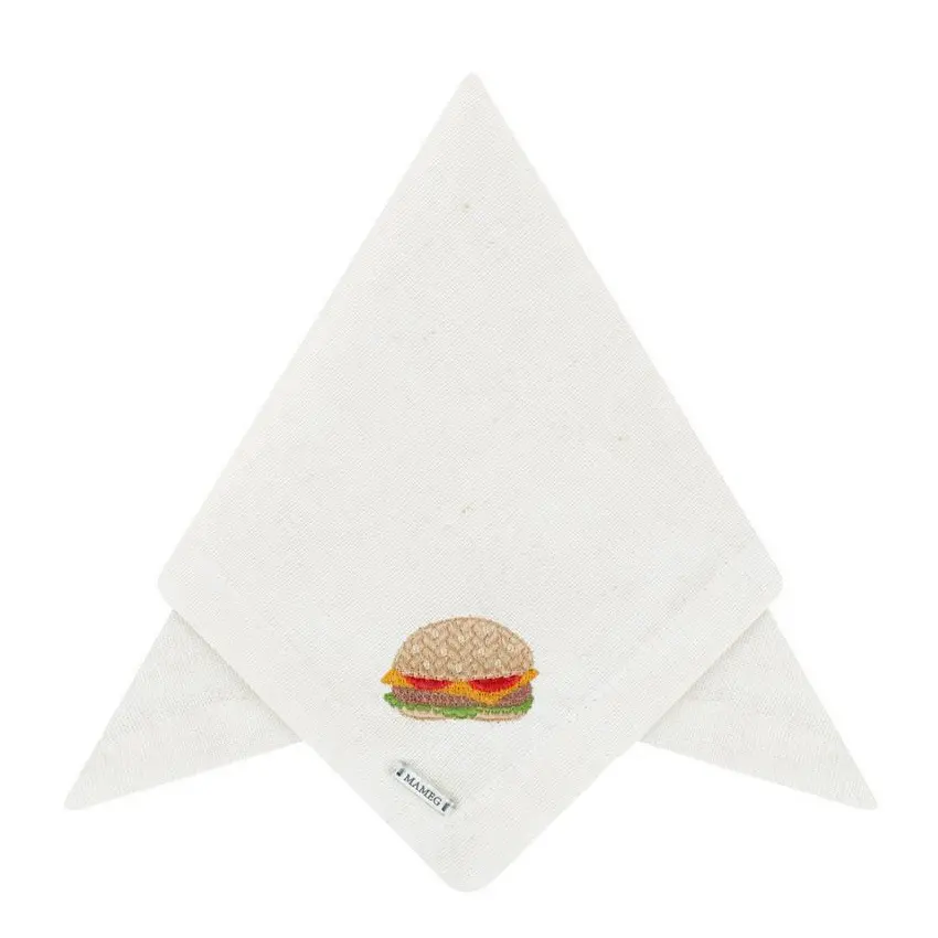 SERVILLETA BORDADA HAMBURGUESA 40X40CM,006238,MAMEG