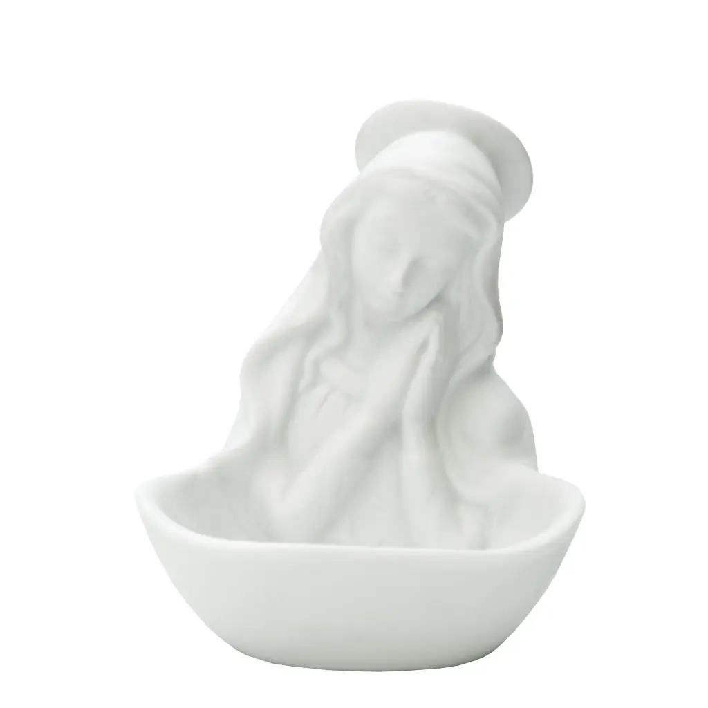 VIRGEN CON PORTA ROSARIO MARMOL,V054,VIGORE