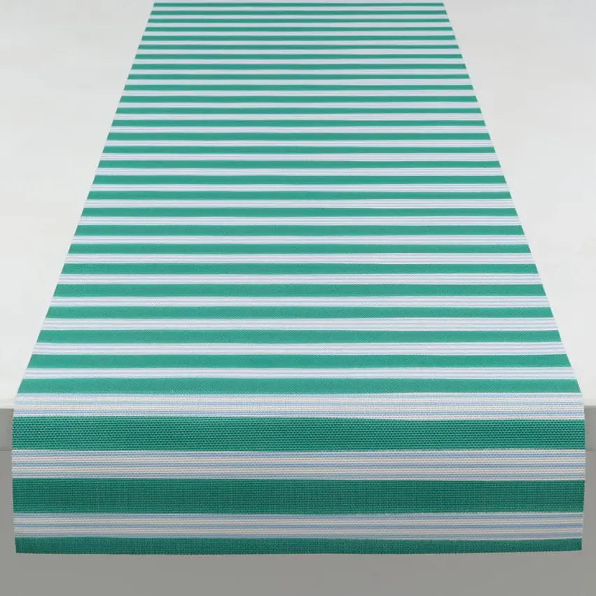 FESTIVE STRIPE GREEN RUNNER, 101113-001,  CHILEWICH