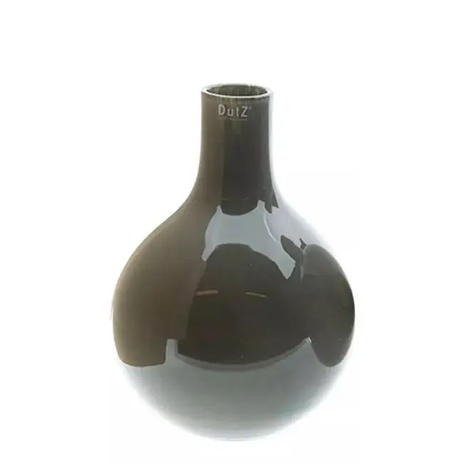 ELEGANZA  FLORERO BOTELLA GRIS 21CM, 1530386, DUTZ