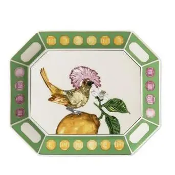 IDYLLIA GREEN - PLATO POSTRE 20CM, 22153, SWAROVSKI