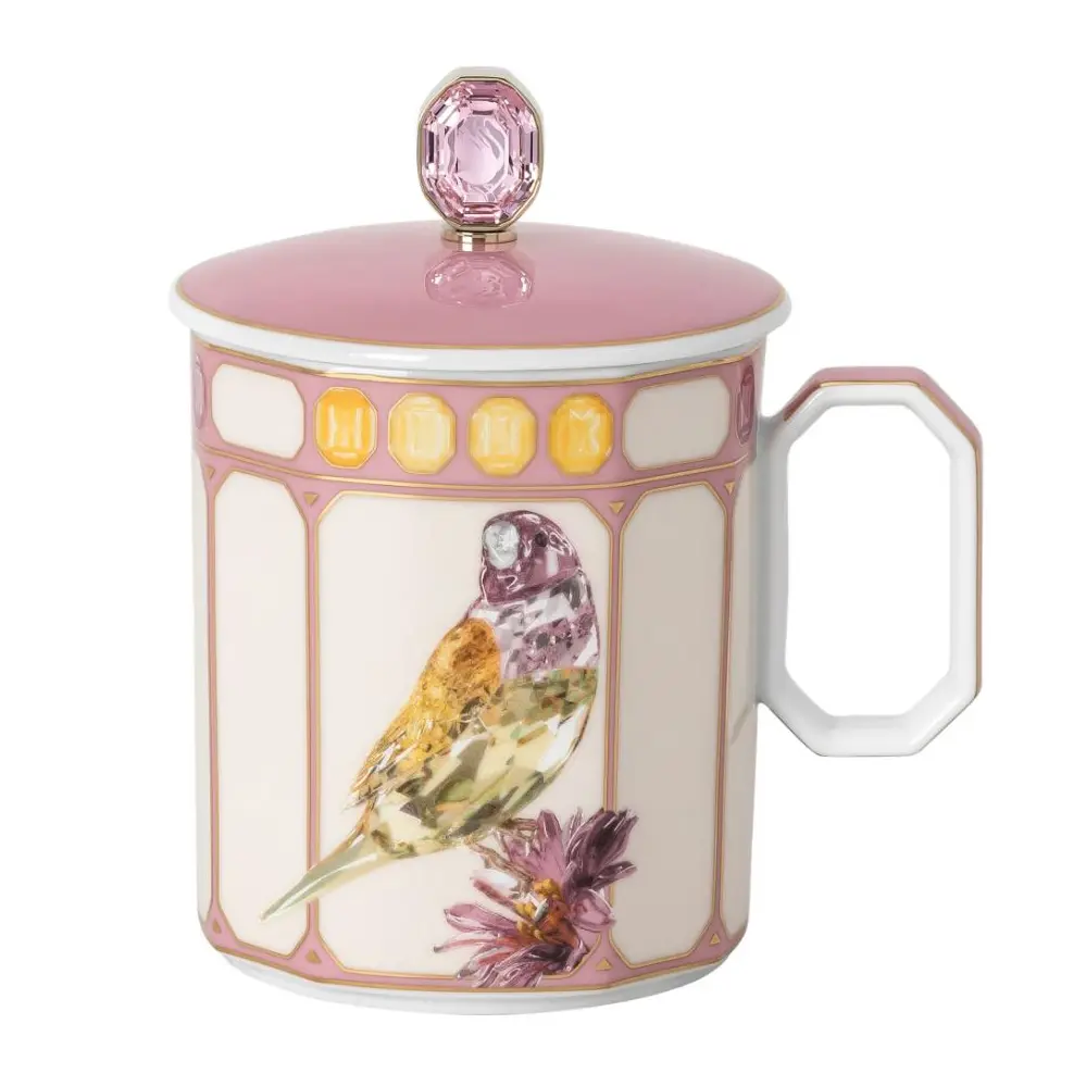 IDYLLIA FINCH - TAZA C/ ASA PINK, 15505, SWAROVSKI